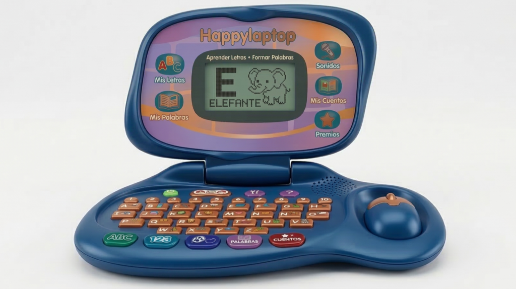 Ejemplo de un juguete electrónico para aprender a leer