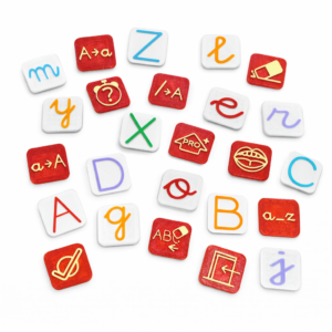 Fichas pack básico PekeTAC letras y acciones