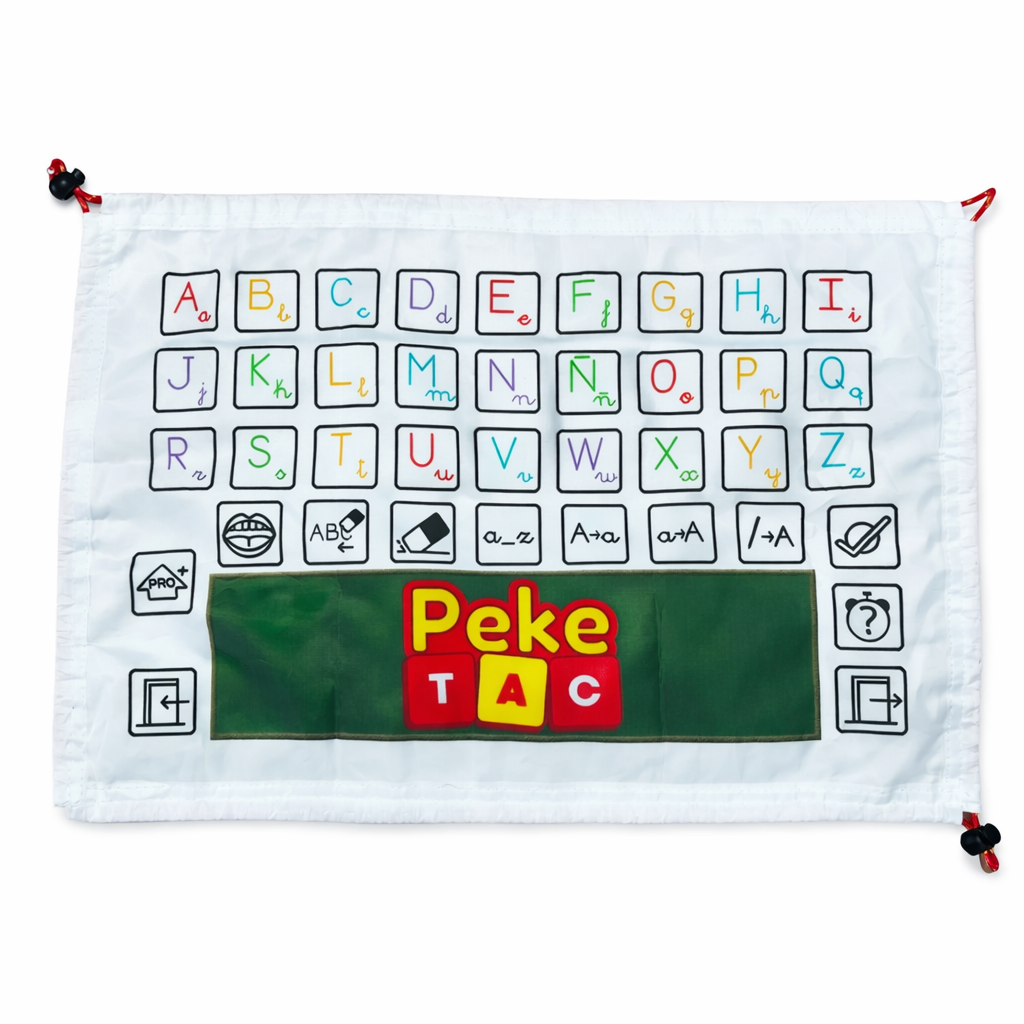 PekeBAG: superficie para colocar las fichas en orden alfabético