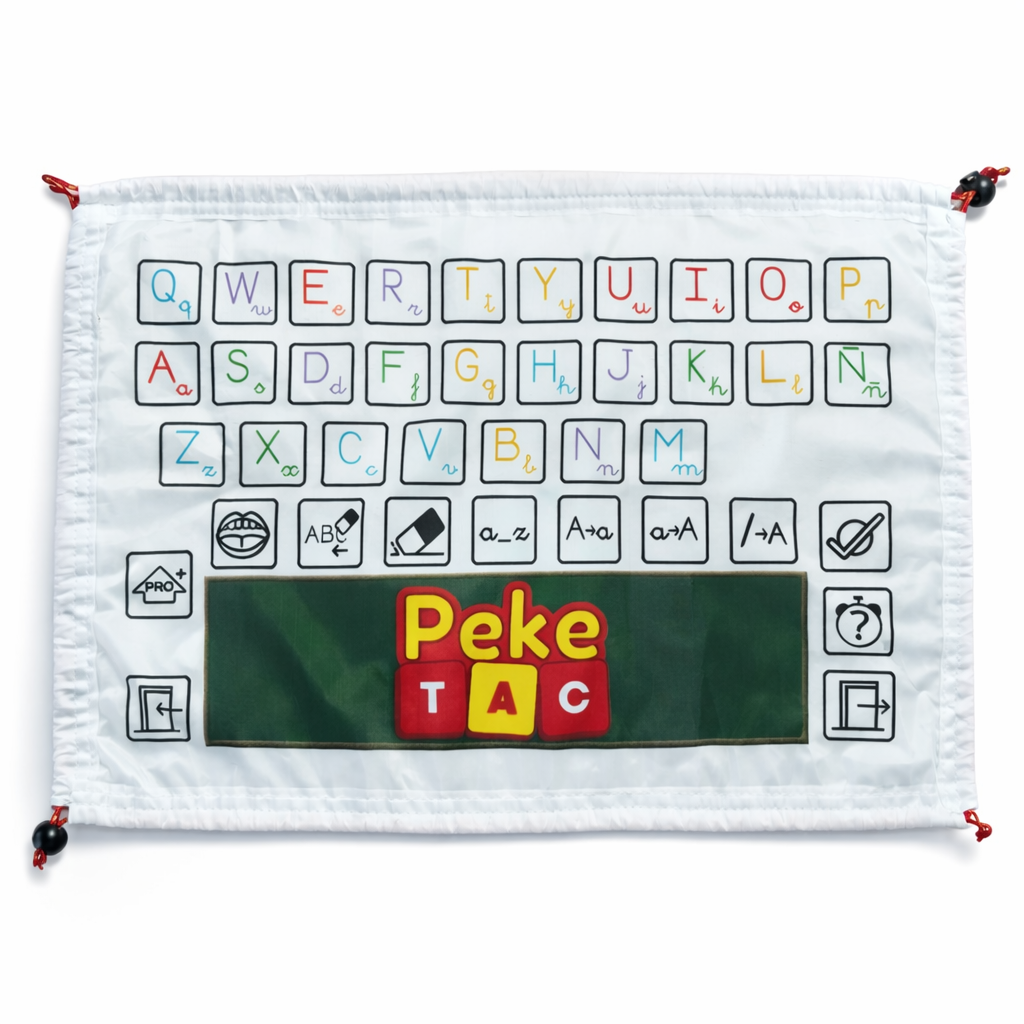 PekeBAG: superficie para colocar las fichas en orden teclado español