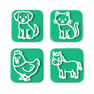 Varias fichas del Pack de expansión animales domésticos PekeTAC